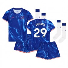 Chelsea Wesley Fofana #29 Hjemmedraktsett Barn 2024-25 Kortermet (+ korte bukser)